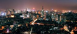 Nanjing city night panorama