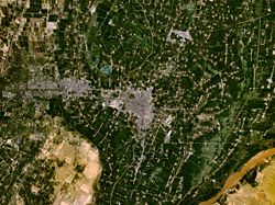 Satellite image of Yinchuan