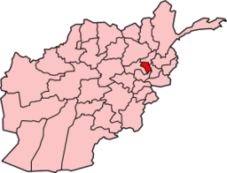 Map of Afghanistan with Kapisa highlighted