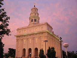 none The newly-rebuilt Nauvoo LDS Temple.