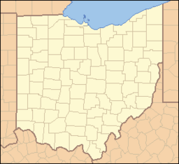 Location of Dayton within Ohio