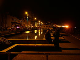 Hastings Central seafront at Fireworks night