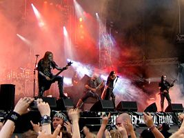 Dimmu Borgir performing at Tuska in 2005.