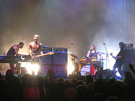 Silverchair on stage on 10 August 2006