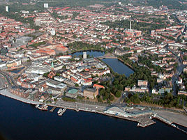 Aerial view of the city