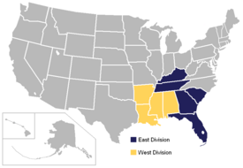 Southeastern Conference locations