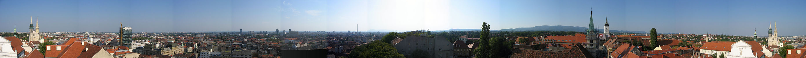 360-degree panoramic picture of Zagreb.