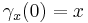 \gamma_x(0) = x