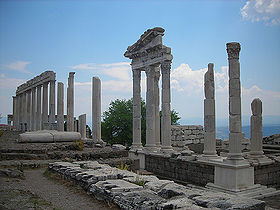 Reconstructed Temple of Trajan at Pergamon PergamonPergamon