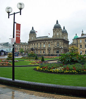 The Queen's Gardens and Maritime Museum in Kingston upon Hull city centre