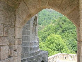 View from the Monastery of Saint John of Caaveiro part of the "Fragas" of the River Eume National Park in Ferrolterra, A Coruña Province