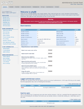 Administration Control Panel.