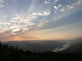 A view of the Yukon River near Dawson City, Yukon