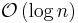 \mathcal{O}\left( {\log n} \right)