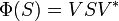  \Phi(S) = V S V^* \quad 