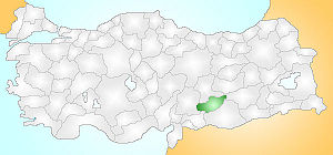 Location of Adıyaman Province