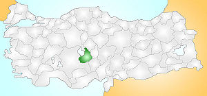 Location of Aksaray Province