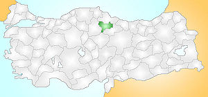 Location of Amasya Province