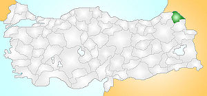 Location of Ardahan Province