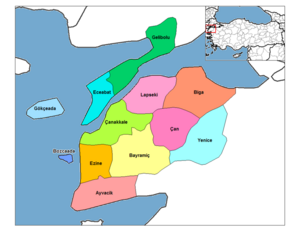 Districts of Çanakkale