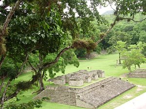 Ruins of one of the side buildings of the main ballcourt