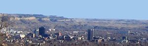 Billings skyline and Sacrifice Cliff, 2005