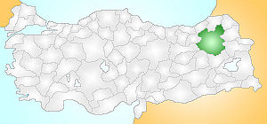 Location of Erzurum Province