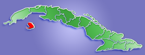 Location of Isla de la Juventud in Cuba