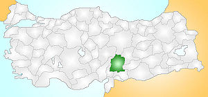 Location of Kahramanmaraş Province