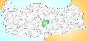 Location of Kayseri Province