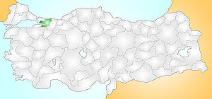 Location of Kocaeli Province