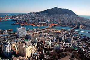 The view of Busan from Busan Tower.