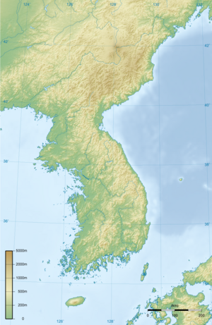 Map of the Korean peninsula