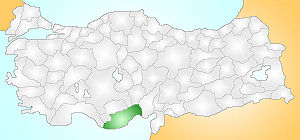 Location of Mersin Province