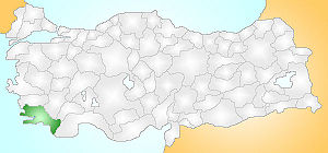 Location of Muğla Province