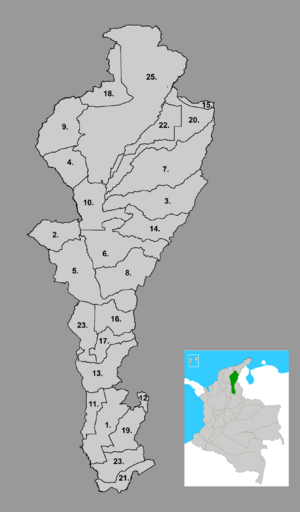 Municipalities in the Cesar Department