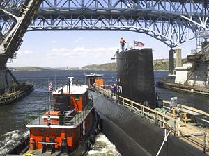 2002 May 08, USS Nautilus (SSN-571), retired, heading for home after $4.7 million dollar preservation by Electric Boat.