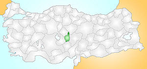 Location of Nevşehir Province