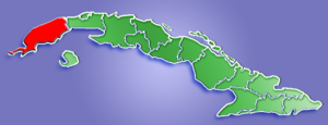 Location of Pinar del Río Province in Cuba