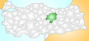 Location of Sivas Province