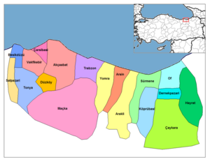 Districts of Trabzon