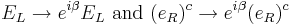 E_L\rightarrow e^{i\beta}E_L\text{ and }(e_R)^c\rightarrow  e^{i\beta}(e_R)^c