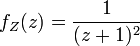 f_Z(z) = \frac{1}{(z + 1)^2}