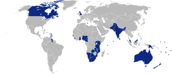 Location of the Commonwealth of Nations