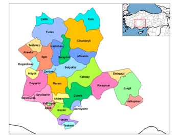 Districts of Konya