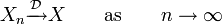 X_n \xrightarrow{\mathcal D} X \qquad\textrm{as}\qquad n \to \infty