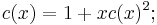 c(x)=1+xc(x)^2;\,