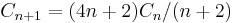 C_{n+1} = (4n+2)C_n/(n+2)