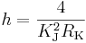 h = \frac{4}{K_{\rm J}^2 R_{\rm K}}