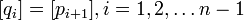 [q_i]=[p_{i+1}], i=1,2,\dots n-1